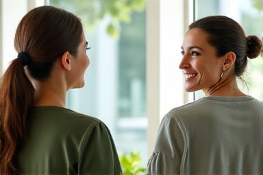 One-on-one coaching session, warm and inviting atmosphere.